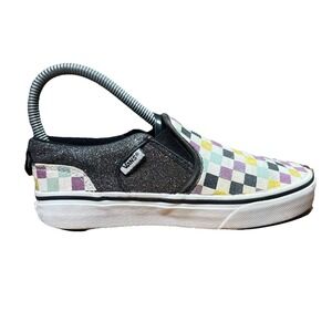 Vans Classic‎ Slip On Glitter Checkerboard Fairy Multicolor Size 3 Kids